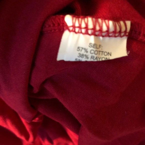 Ambiance red bodysuit with mesh sleeves size small - Picture 5 of 7